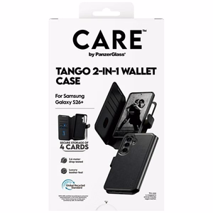 CARE by PanzerGlass Tango 2in1 Wallet ümbris Samsung Galaxy S26+ - must