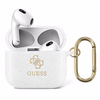Guess GUA3UCG4GT AirPods 3 cover läbipaistev Glitter Collection