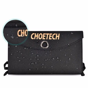 Choetech SC001 solar foldable Laadija 19W 2x USB-A - must