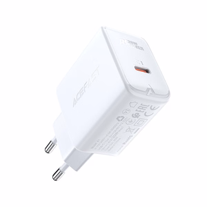 Acefast быстрое зарядное устройство USB Type C 20W Power Delivery белое (A1 EU white)