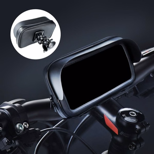 Bike holder waterproof with zip and hood ( 5,5" - 6,3" ) black