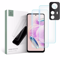 Tech-Protect Supreme Set jaoks Xiaomi Redmi Note 12S 2x Karastatud klaas jaoks display / Karastatud klaas jaoks camera