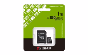 Kingston Technology 1TB microSDXC Canvas Select Plus Gen3 150MB/s A1 kaart + adapter
