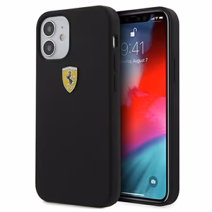 Ferrari FESSIHCP12SBK iPhone 12 mini 5.4" must/must kõvakesta On Track Silicone