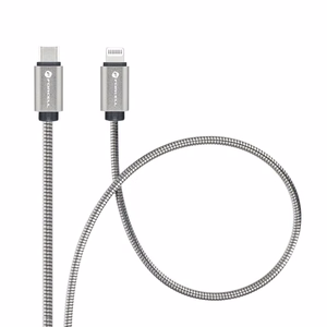 Kaabel USB C to Lightning Forcell F-Energy PD 3A 27W Metal 2 m C238 hõbedane