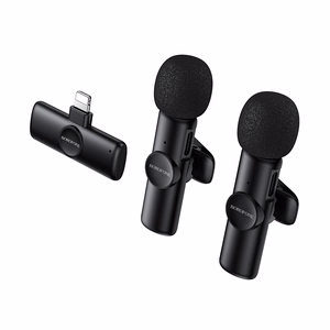 Borofone Lavalier juhtmevaba mikrofon BFK16A Winner Lightning must - 2 tk