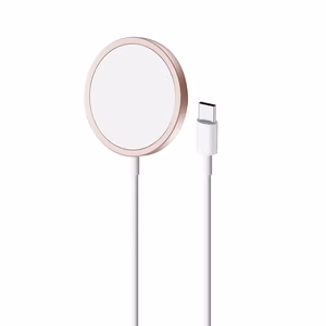 Puro Magnetic Wireless Induction Charging Station USB-C, MagSafe compatible, 1m, roosa