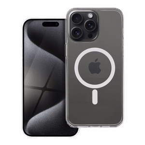 Ümbris jaoks iPhone 15 PRO MAX Forcell F-Protect läbipaistev Hybrid Premium ühilduv koos Magsafe läbipaistev