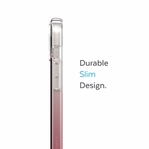 Speck Presidio Perfect-Clear + Ombre ümbris seadmele iPhone 15 Plus / 14 Plus, Microban mikroobivastase kaitsega, Clear / Vintage Rose Fade värvikombinatsioon