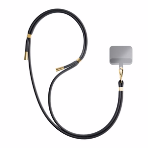 3mk EasyClip telefoni kaelapael, must (kuldsed detailid)