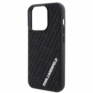 Karl Lagerfeld 3D Rubber Multi Logo ümbris jaoks iPhone 15 Pro - must