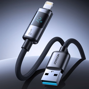 Joyroom S-A16 Pro Prism Series 3A USB-A - Lightning Kaabel with Display 1.2m - must