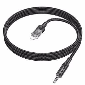 AUX kaabel Jack 3,5 mm Lightning Hoco 1,2 m UPA27 must