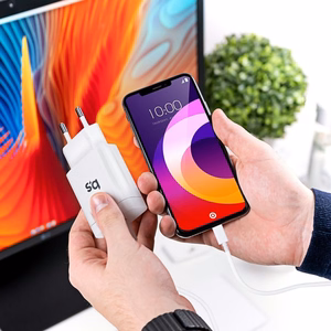 Phone charger sinine Star USB C QC4.0 PD 3A 18W + cable USB C to Lightning TFK-TC-1099C valge