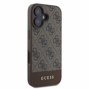 Guess 4G Bottom Stripe iPhone 16 Ümbris - Brown