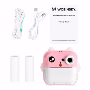 Wozinsky WDT-01 Thermal Printer Camera for Kids - Pink