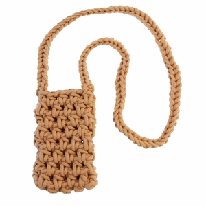 Knitted bag jaoks phone design 1 beige