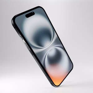 Гибридное стекло Puro Flexible Glass D3O с чёрной рамкой для iPhone 16 / iPhone 15 / iPhone 15 Pro