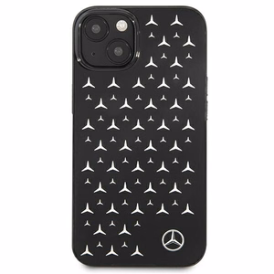 Mercedes Silver Stars Pattern чехол для iPhone 13 mini - чёрный