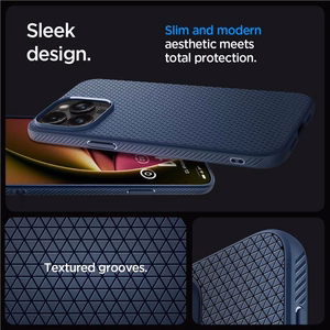 SPIGEN ümbris LIQUID AIR jaoks IPHONE 15 Pro Max tumesinine