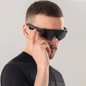 Rockbros SP-251 polariseeritud rattaprillid Bluetooth-helikomplektiga – värv: must