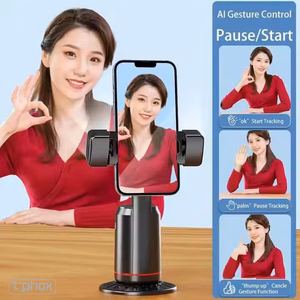 T-PHOX ICIRCLE GIMBAL/TRIPOD FACE TRACKING AI 360 BLACK HOLDER