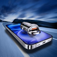 Wozinsky 65W Car Laadija USB-C PD 65W / USB-A 45W QC 3.0 - must