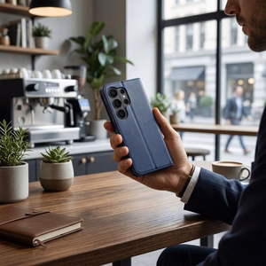 Klappümbris Xiaomi Redmi A7 PRO Split Book, tumesinine ja punane