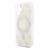 Guess IML 4G Background MagSafe Ümbris jaoks iPhone 16 Plus - valge
