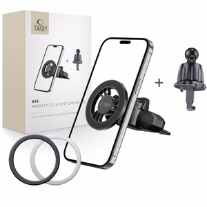 Tech-Protect N56 Magnetic MafSafe Car Hoidja CD Slot Kinnitus - must