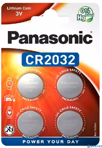 Liitiumpatareid PANASONIC 3V CR2032 (4tk)