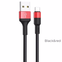Kaabel USB A to USB C Hoco 2A 1 m X26 must punane
