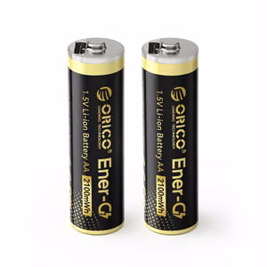 Orico Ener-G EG5C Lithium Battery 1.5V 2100mWh AA USB-C Rechargeable Battery with Charging Cable 2 pcs.
