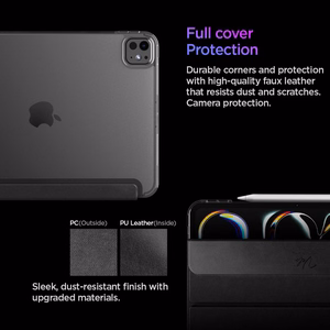 Spigen Liquid Air Folio ümbris iPad Pro 11" (2024) iPad Pro 11" (2025) - must