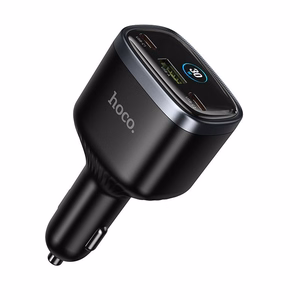 Autolaadija Hoco Z70, USB-A + 2 × USB-C, PD QC3.0, 93 W, must