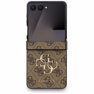 GUESS ümbris jaoks SAMSUNG Z Flip7 GUHCZF74GMGBR (PU Leather 4G Metal Logo) brown