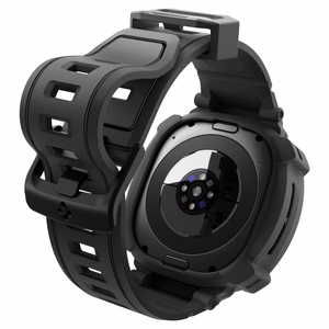 Spigen Rugged Armor Pro ümbrise ja rihma komplekt Samsung Galaxy Watch Ultra 2 (2026) 47 mm kellale – mattmust