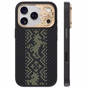 Must Benks Magnetic Armor Pro Knight kevlari ja metallraamiga ümbris (C.K.FL.AP.GD.B072) mudelitele iPhone 18 Pro / iPhone 17 Pro Camera Controli nupuga