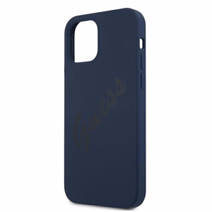Guess GUHCP12SLSVSBL iPhone 12 mini 5.4" sinine/sinine kõvakott Script Vintage