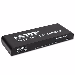 Qoltec 51799 aktiivne HDMI jagur 4 x HDMI 4K x 2K | 6Gb/s | 60Hz