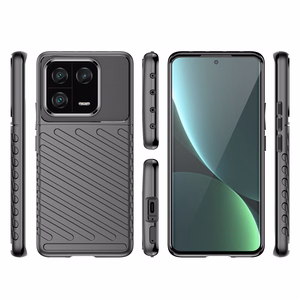 Thunder Ümbris ümbris jaoks Xiaomi 13 Pro silicone armor ümbris must