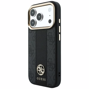 Ümbris mudelile IPHONE 18 Pro Max/17 Pro max ühildub MagSafe'iga (Stripe Round and Classic Logos 4G) (värv: must)