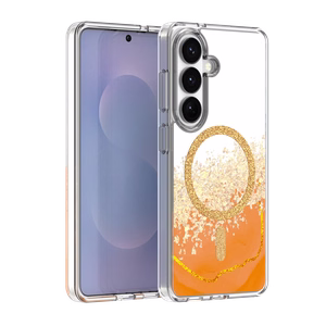 Epoxy Mag ümbris Samsung Galaxy S24 / S25 oranž
