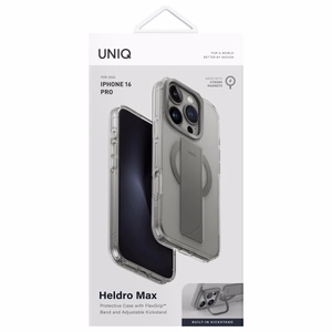Uniq Heldro Max Magclick Charging Ümbris jaoks iPhone 16 Pro - läbipaistev