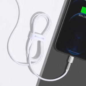 USB-C kaabel jaoks Lightning Baseus Cafule, PD, 20W, 1m (valge)