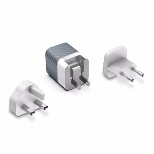 Energizer Ultimate A38QMU GaN reisilaadija EU / UK / US pistikutega, USB-C + USB-A, 38 W PD + QC 3,0, hõbedane