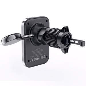 Acefast D18 car hoidja koos MagSafe / Qi induktiivne laadija + USB-A USB-C kaabel - must