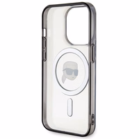Karl Lagerfeld KLHMP15XHKHNOTK iPhone 15 Pro Max 6.7" läbipaistev hardcase IML Karl`s Head MagSafe