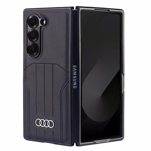 Audi Synthetic Leather MagSafe Ümbris jaoks Samsung Galaxy Z Fold 6 - must