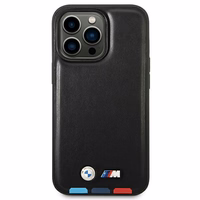 Ümbris BMW BMHMP14X22PTDK iPhone 14 Pro Max 6.7 "must / must Leather Stamp Tricolor Magsafe